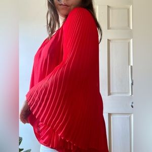 Vince Camuto Long Pleated Sleeve Blouse Size Large